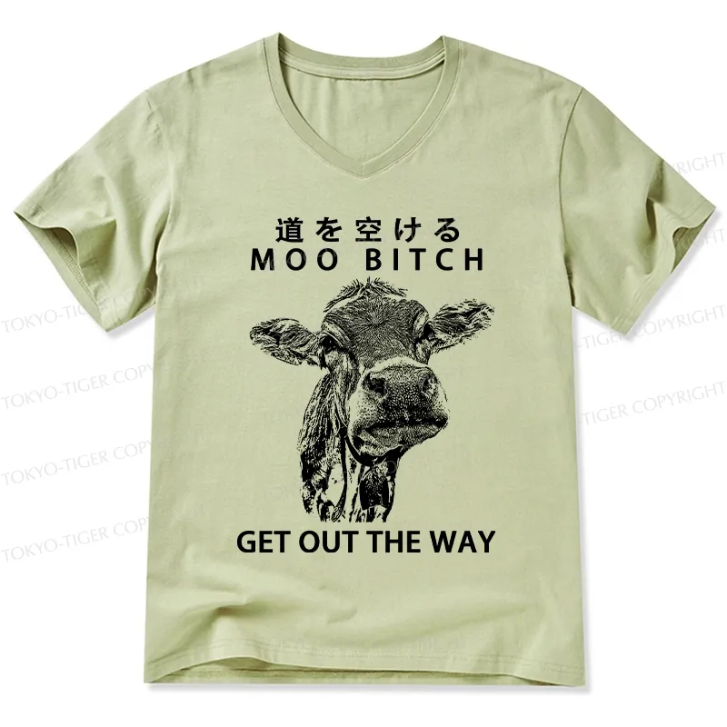 Tokyo-Tiger Funny Cow V-Neck Classic T-Shirt