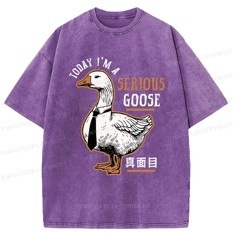Tokyo-Tiger Japanese Serious Goose Washed T-Shirt
