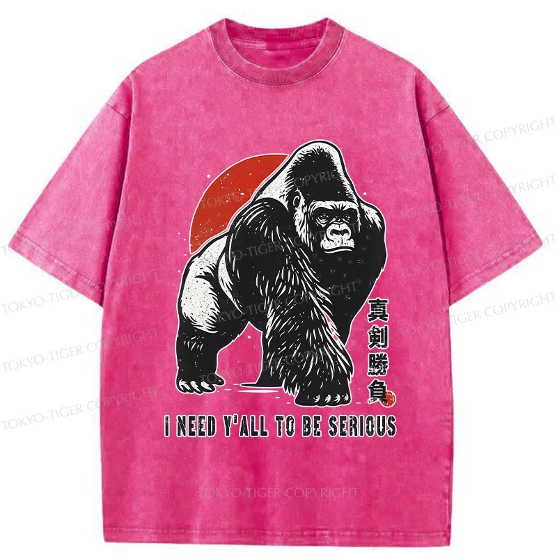 Tokyo-Tiger I Need Y'All To Be Serious Washed T-Shirt