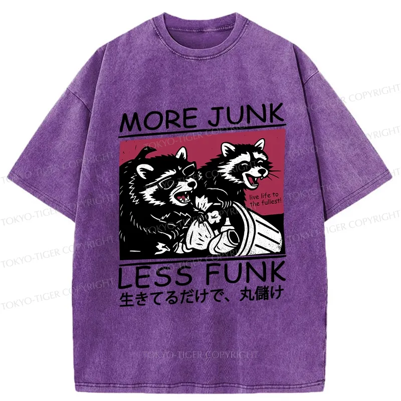 Tokyo-Tiger More Junk Less Funk Washed T-Shirt