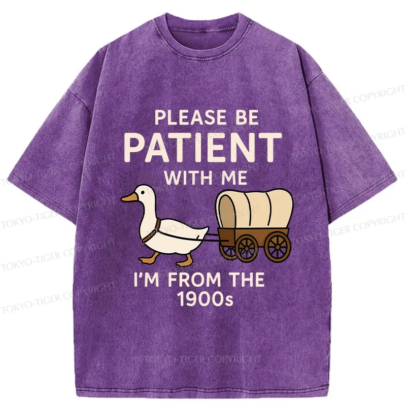 Tokyo-Tiger Please Be Patient With Me Funny Washed T-Shirt