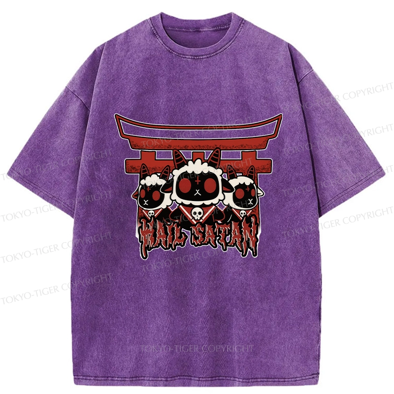 Tokyo-Tiger Hail Satan Washed T-Shirt