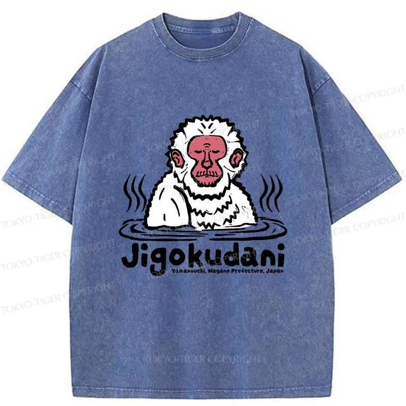 Tokyo-Tiger Japanese Hot Spring Monkey Washed T-Shirt