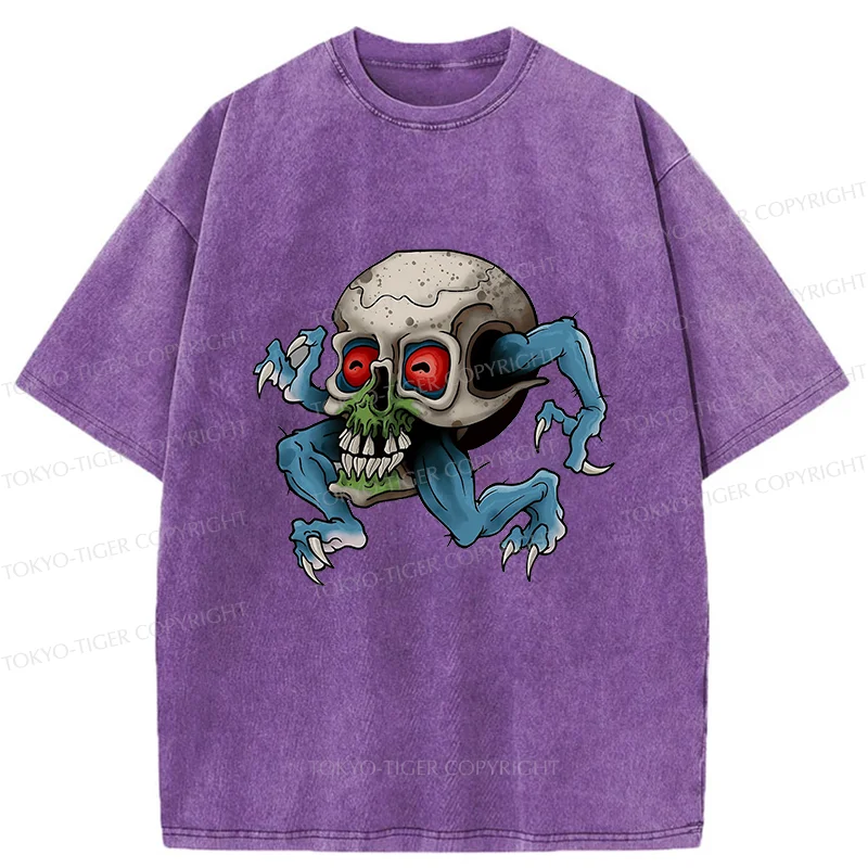 Tokyo-Tiger Japanese Skeleton Yokai Washed T-Shirt