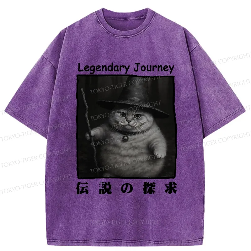 Tokyo-Tiger The Legendary Journey Of Cat Washed T-Shirt