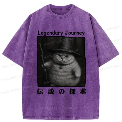 Tokyo-Tiger The Legendary Journey Of Cat Washed T-Shirt