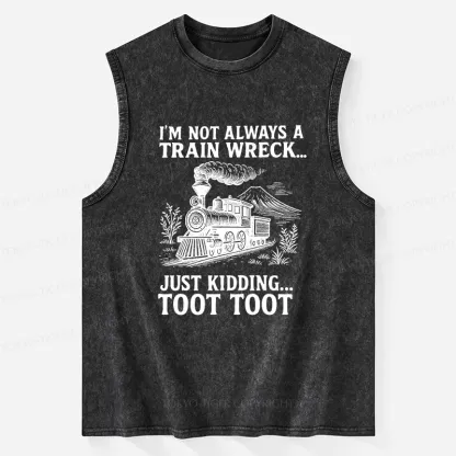 Tokyo-Tiger Funny Train Jokes Washed Tank