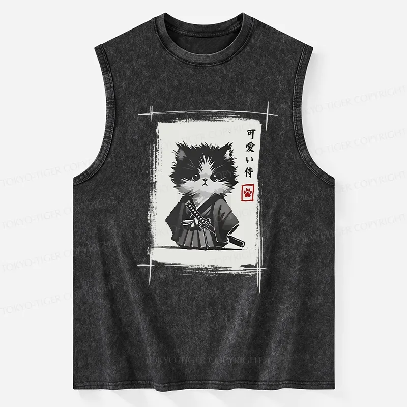 Tokyo-Tiger Kitten Samurai Washed Tank
