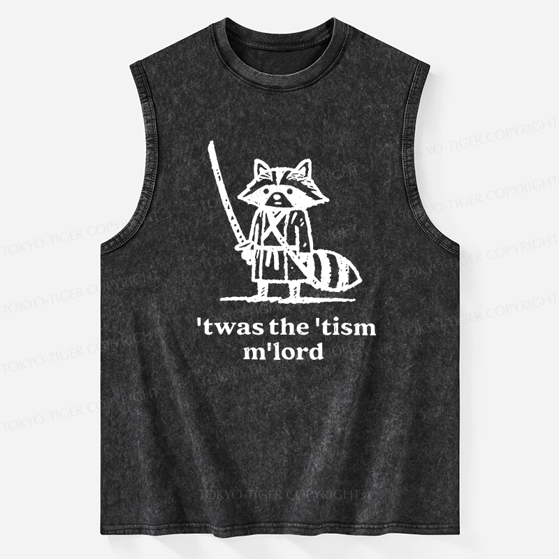 Tokyo-Tiger Focused Samurai Raccoon Washed Tank