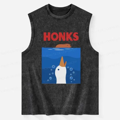 Tokyo-Tiger Funny Honks Goose Washed Tank