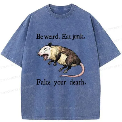 Tokyo-Tiger Possum Playing Dead Washed T-Shirt