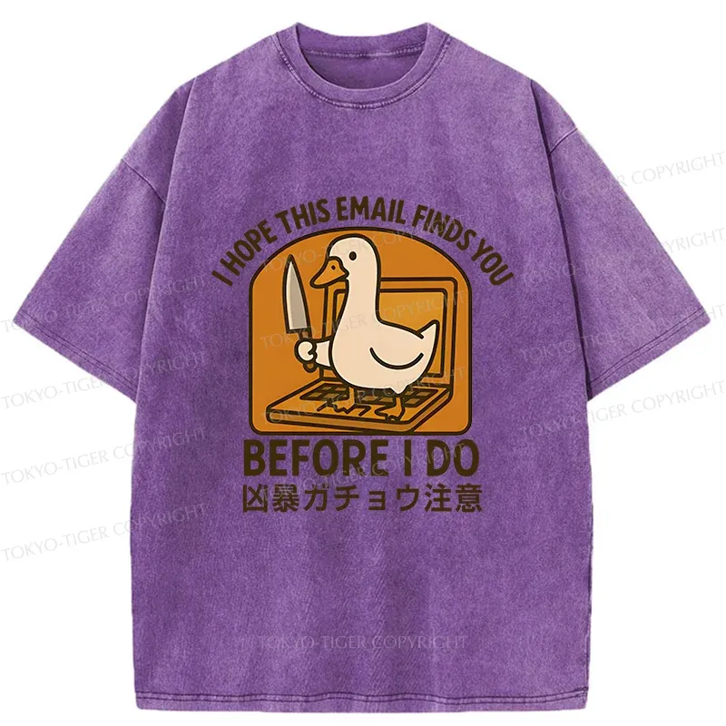 Tokyo-Tiger Goose With A Knife Washed T-Shirt