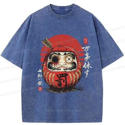 Tokyo-Tiger The Tenacious Daruma Washed T-Shirt