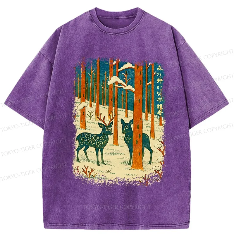 Tokyo-Tiger The Forest's Honorable Guardian Washed T-Shirt