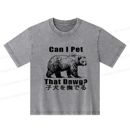 Tokyo-Tiger Pet The Bear Kids Washed T-Shirt