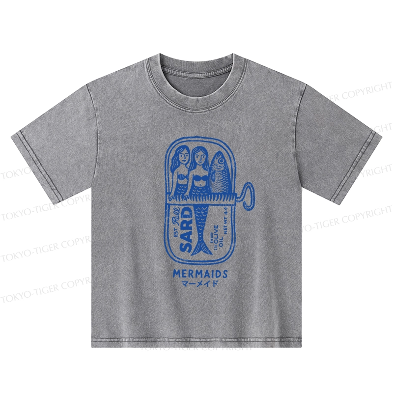 Tokyo-Tiger Mermaid Can Kids Washed T-Shirt