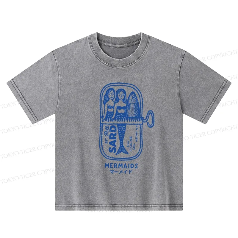 Tokyo-Tiger Mermaid Can Kids Washed T-Shirt
