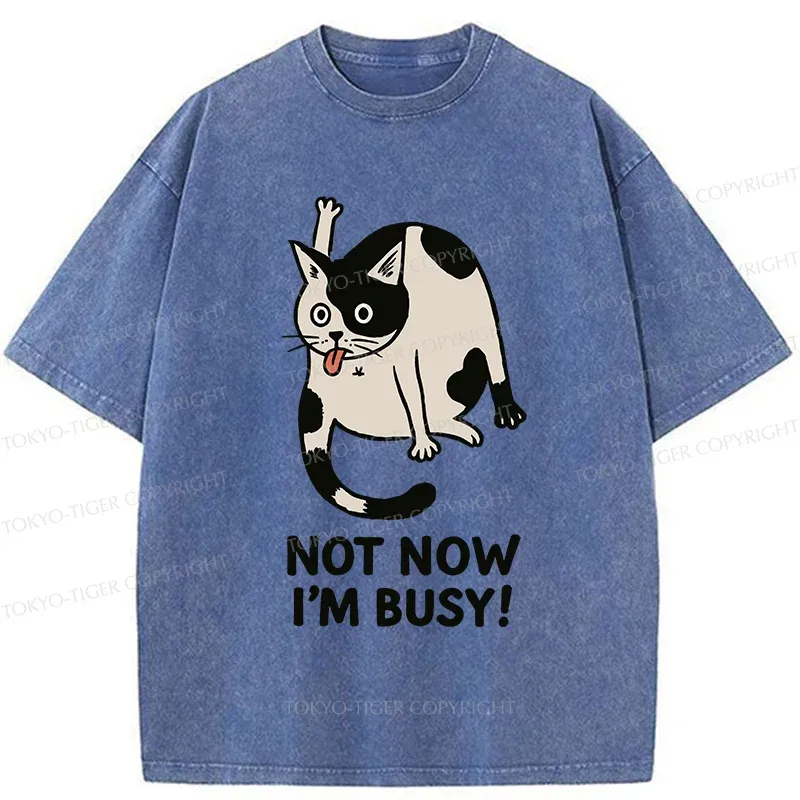 Tokyo-Tiger Busy Cat Washed T-Shirt
