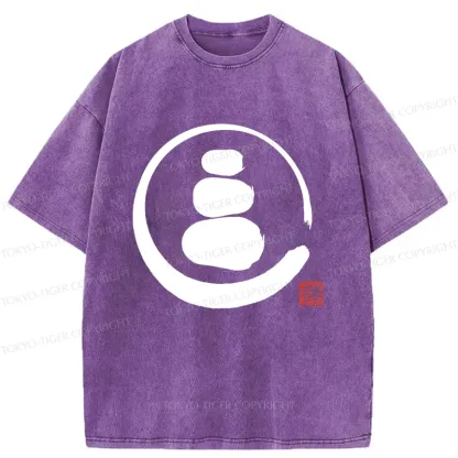 Tokyo-Tiger Traditional Zen Stone Washed T-Shirt