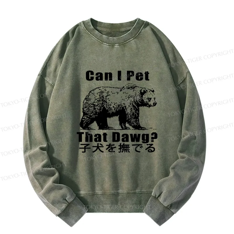 Tokyo-Tiger Pet The Bear Washed Sweatshirt