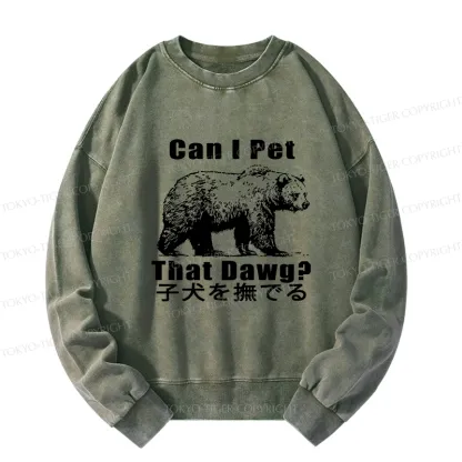 Tokyo-Tiger Pet The Bear Washed Sweatshirt