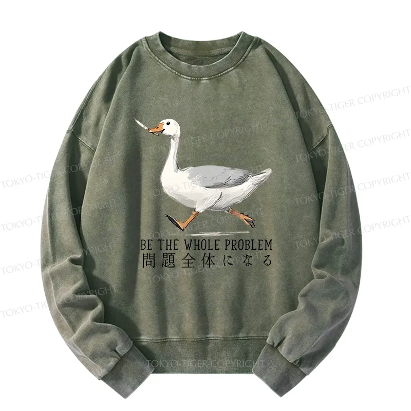 Tokyo-Tiger Running Stupid Goose Washed Sweatshirt
