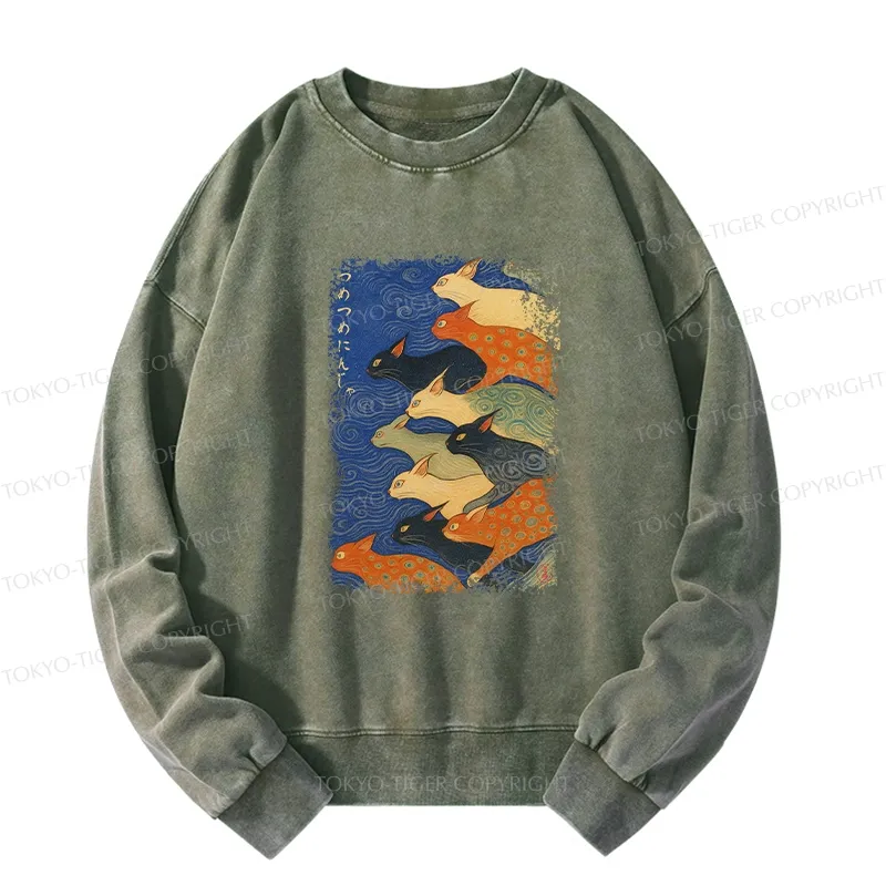 Tokyo-Tiger Claw-some Ninja Washed Sweatshirt