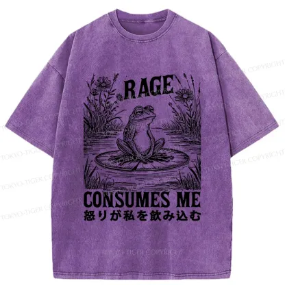 Tokyo-Tiger Angry Frog Washed T-Shirt