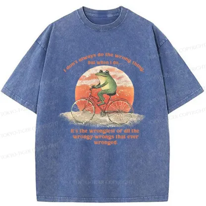 Tokyo-Tiger Frog About To Do Something Stupid Washed T-Shirt
