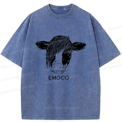 Tokyo-Tiger Rock Cow Washed T-Shirt