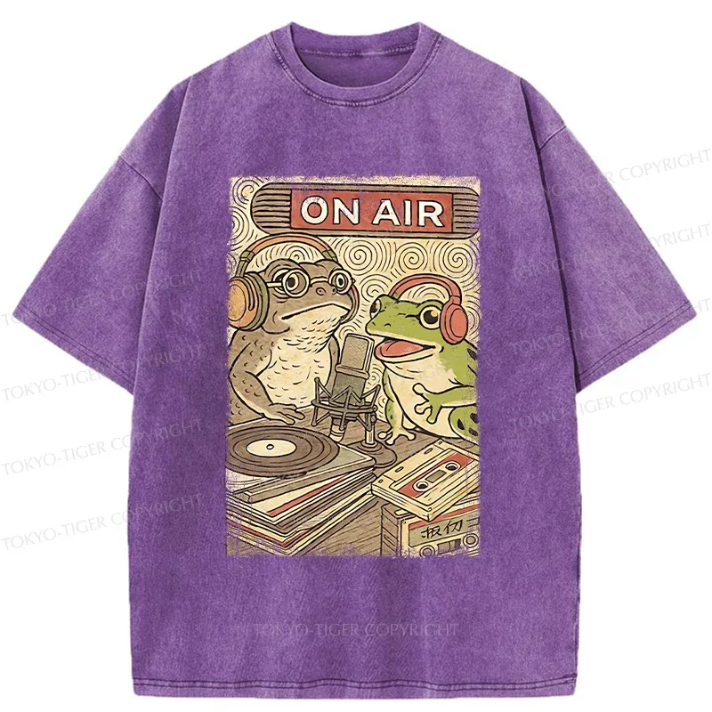 Tokyo-Tiger Frog And Toad Washed T-Shirt