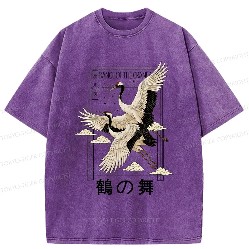 Tokyo-Tiger Dance Of The Cranes Washed T-Shirt