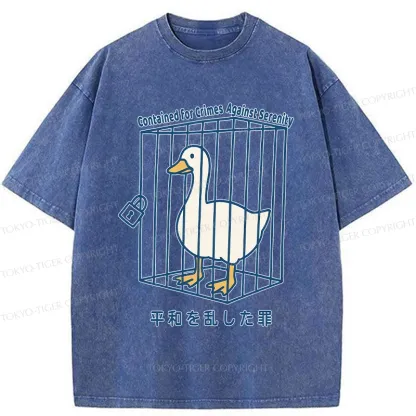 Tokyo-Tiger Arrested Criminal Goose Washed T-Shirt