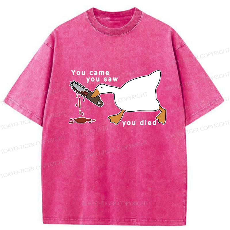Tokyo-Tiger You Came You Saw You Died Washed T-Shirt