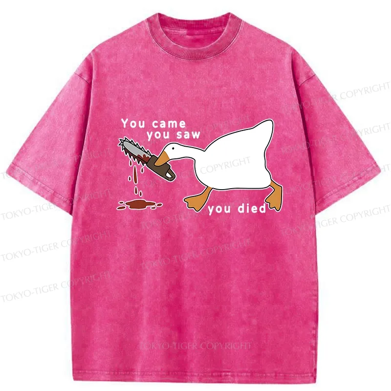 Tokyo-Tiger You Came You Saw You Died Washed T-Shirt