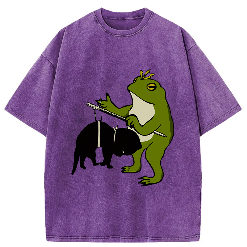 Tokyo-Tiger How Heavy Is This Cat Washed T-Shirt