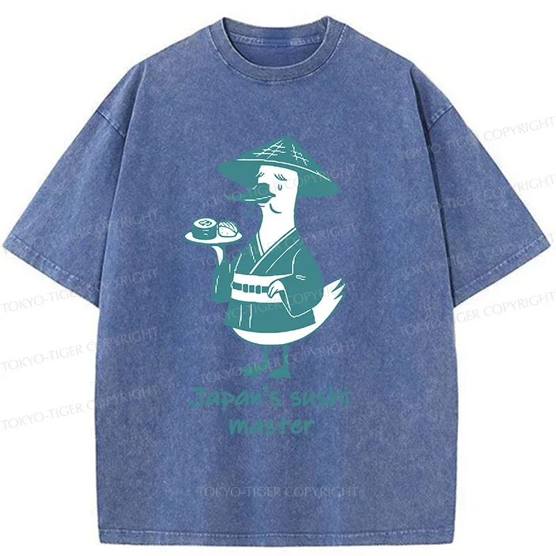 Tokyo-Tiger Japan's Sushi Master Washed T-Shirt