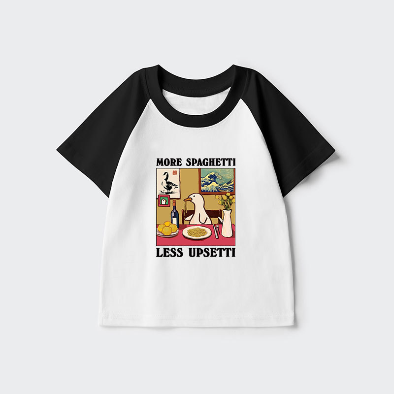 Tokyo-Tiger More Spaghetti Less Upsetti Goose Kids Raglan T-shirt