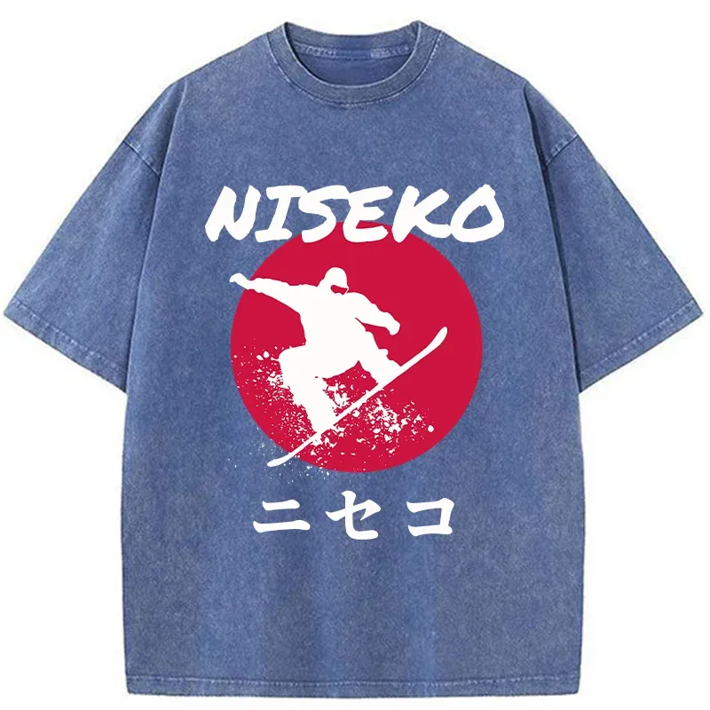 Tokyo-Tiger Niseko Snowboarding Washed T-Shirt