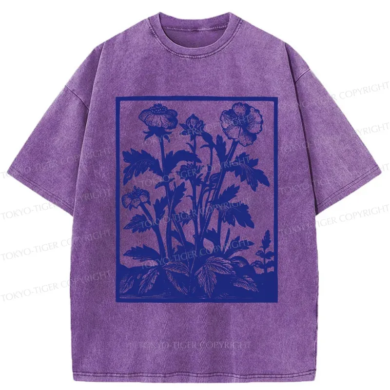 Tokyo-Tiger Vintage Japanese Plants Washed T-Shirt