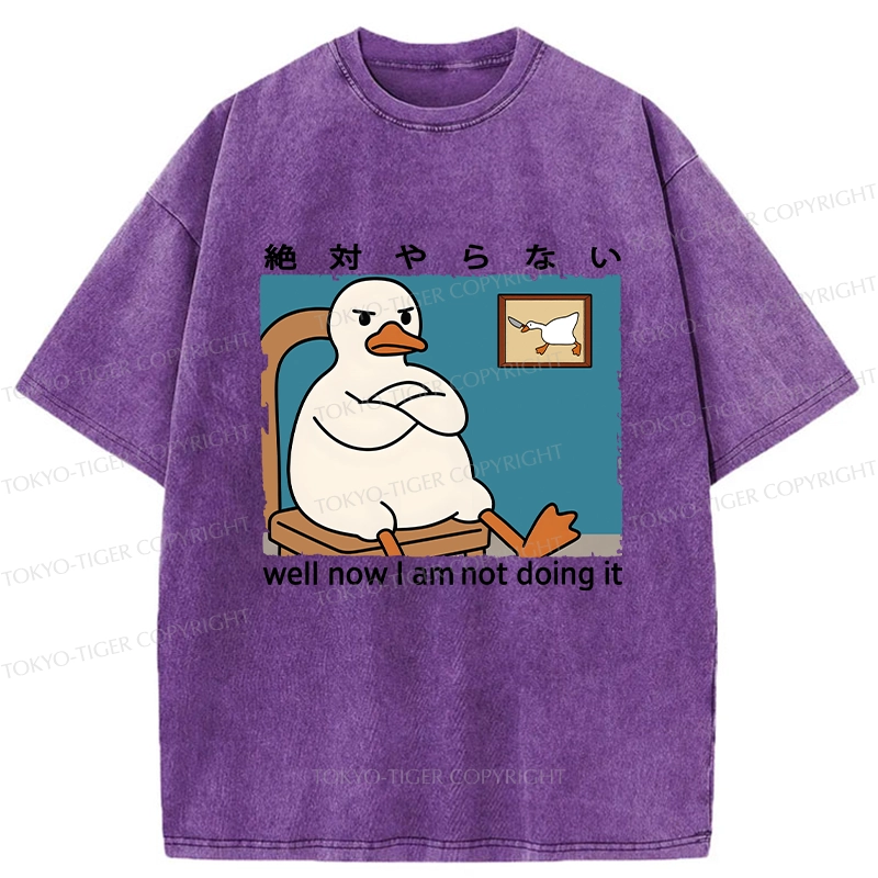 Tokyo-Tiger Well Now I Am Not Doing It Washed T-Shirt