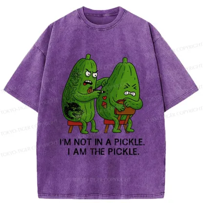 Tokyo-Tiger I Am The Pickle Funny Washed T-Shirt