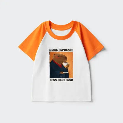 Tokyo-Tiger Elegant Capybara Kids Raglan T-shirt