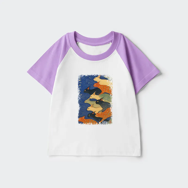 Tokyo-Tiger Claw-some Ninja Kids Raglan T-shirt