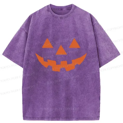 Tokyo-Tiger Pumpkin Horror Washed T-Shirt