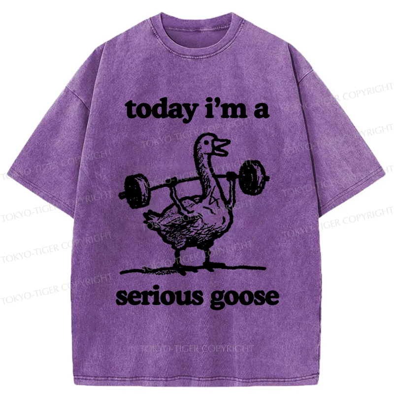 Tokyo-Tiger Fitness Goose Washed T-Shirt