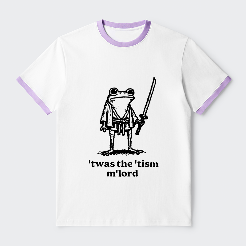 Tokyo-Tiger Focused Samurai Frog Contrast Trim T-Shirt