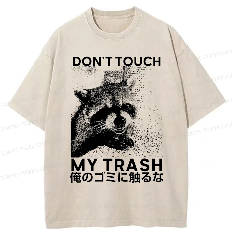 Tokyo-Tiger Angry Raccoon Japan Washed T-Shirt