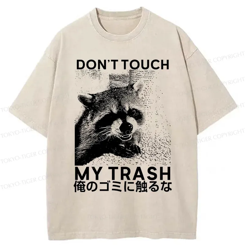 Tokyo-Tiger Angry Raccoon Japan Washed T-Shirt