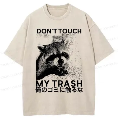 Tokyo-Tiger Angry Raccoon Japan Washed T-Shirt